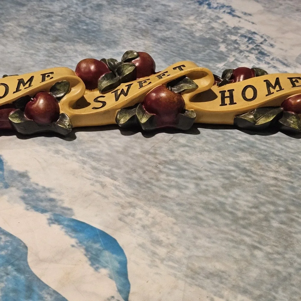 Home Sweet Home Apple Resin Wall Plaque Country Kitchen Decor 21